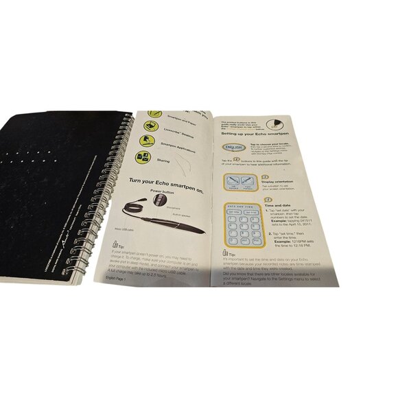 LiveScribe Starter Notebook Echo Smartpen 2GB Instructions FOR PARTS Not Working - Picture 8 of 8